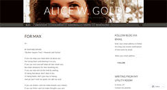 Desktop Screenshot of alicewgold.com